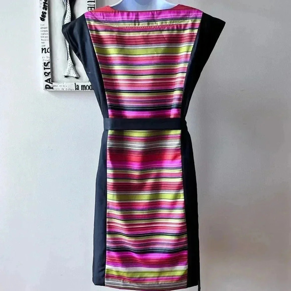 Banana Republic Dopamine Striped Color-block Sleeveless Sheath Dress Size 0 - Picture 5 of 8